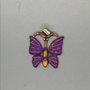 Butterfly Native American Sterling 925 Keychain